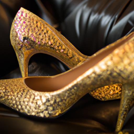 Gold High Heels